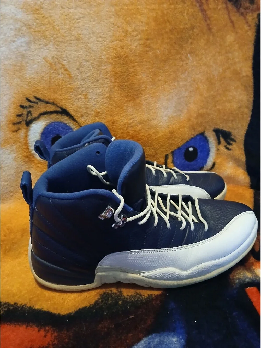 Jordan 12 Retro Obsidian White Men’s Basketball Shoes Size 11.5
